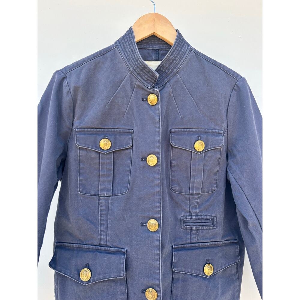 Denim & Supply Ralph Lauren Military Canvas Cotton Field Jacket Large Blue - Picture 5 of 10